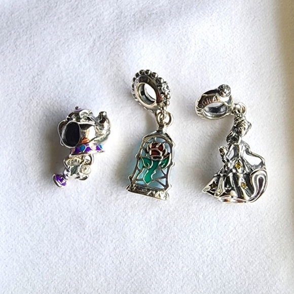NEW Disney Beauty and the Beast charms bundle for Pandora bracelet - Picture 1 of 5